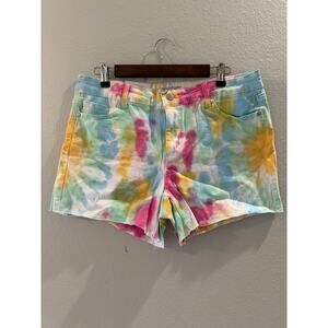 Judy Blue NWT Women's Cut Off Tie Dye Swirl Pastel Shorts 150011 Size XL Stretch